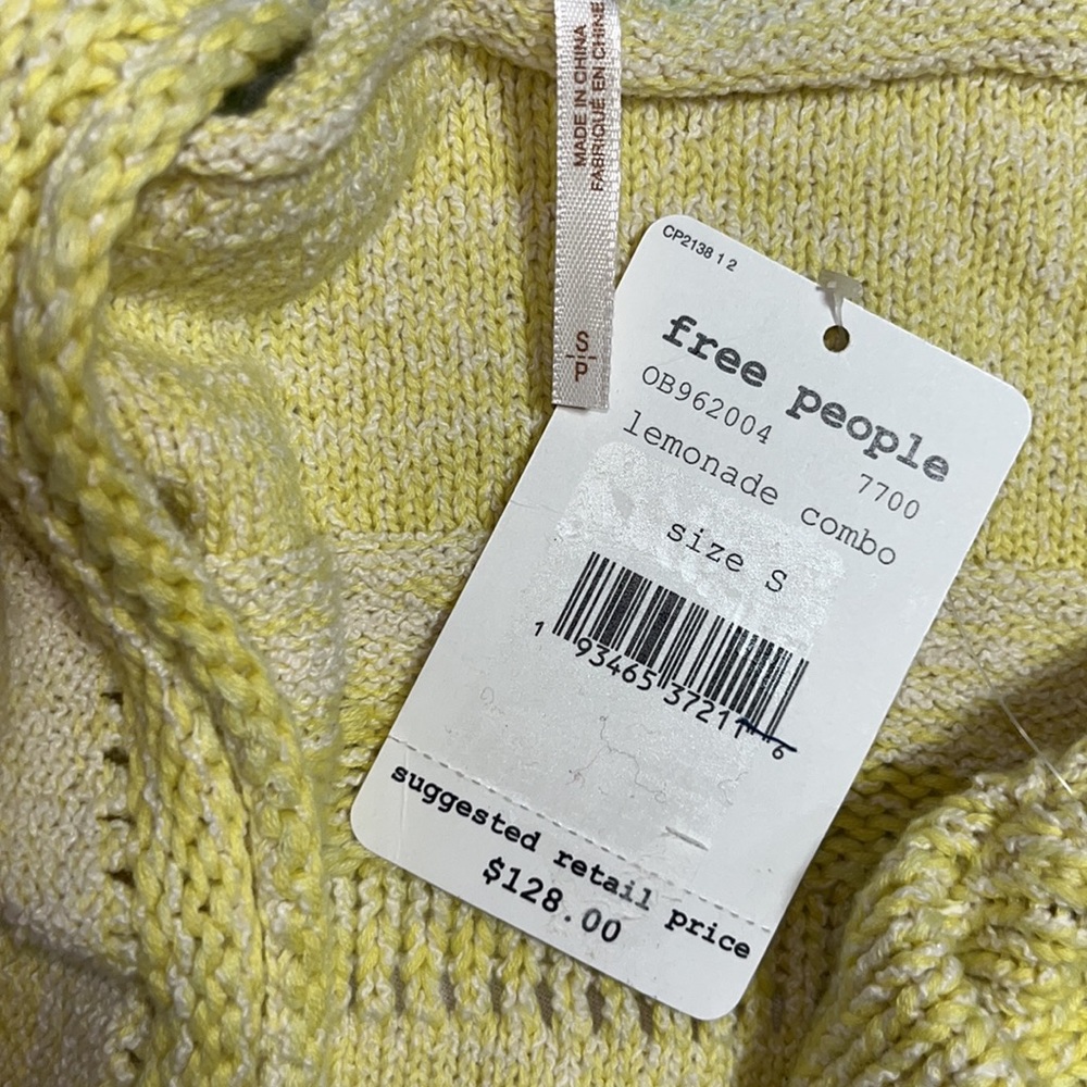 Free People Lemonade Stand Sweater Small - Picture 9 of 13